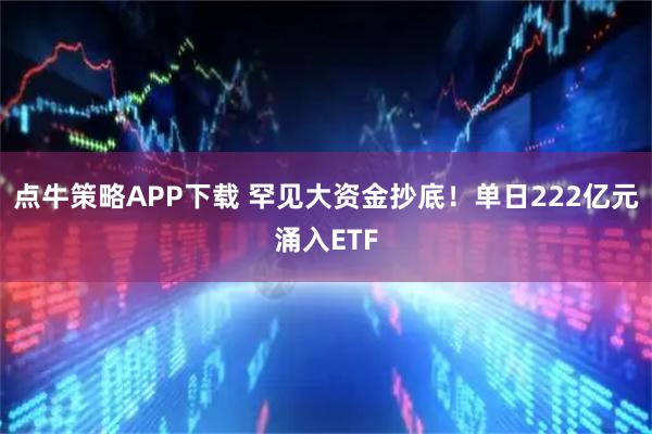 点牛策略APP下载 罕见大资金抄底！单日222亿元涌入ETF