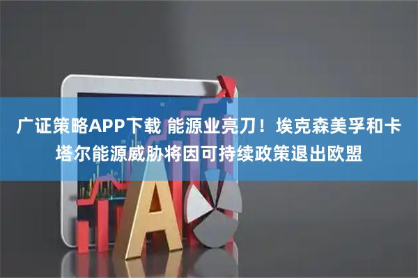 广证策略APP下载 能源业亮刀！埃克森美孚和卡塔尔能源威胁将因可持续政策退出欧盟