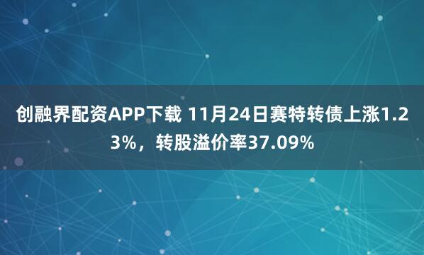 创融界配资APP下载 11月24日赛特转债上涨1.23%，转股溢价率37.09%