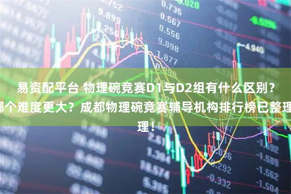 易资配平台 物理碗竞赛D1与D2组有什么区别？哪个难度更大？成都物理碗竞赛辅导机构排行榜已整理！