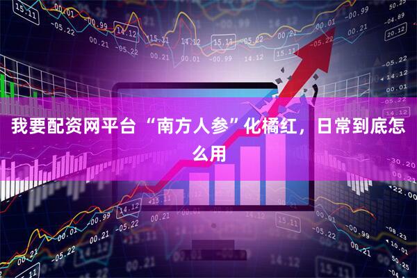 我要配资网平台 “南方人参”化橘红，日常到底怎么用